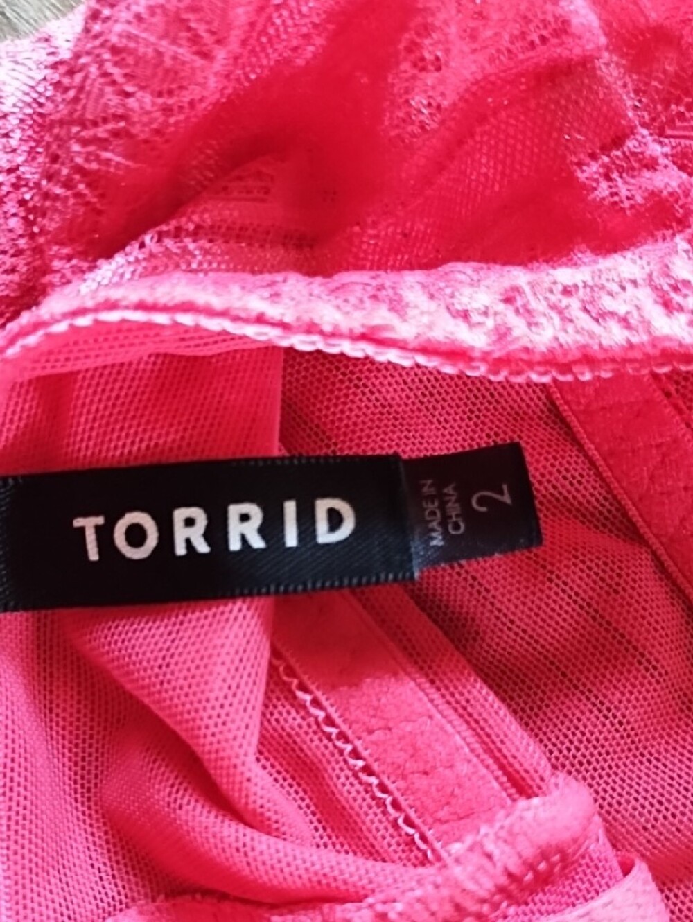 torrid Coral Lace Bralette with Strappy Front And Back - Picture 5 of 5